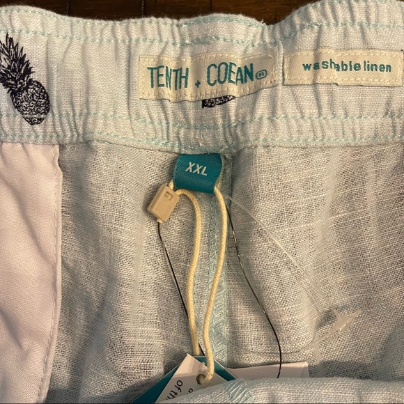 10th‎ & Ocean Linen Blend Pullon Short - Picture 2 of 4